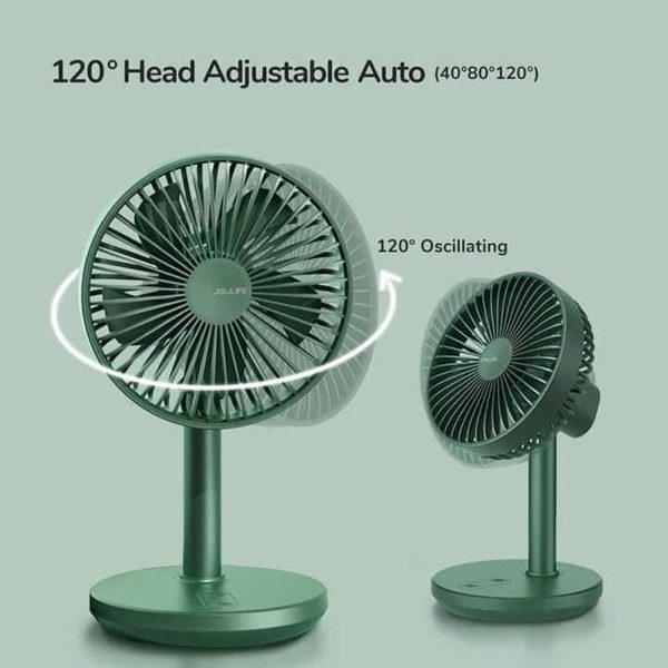 JISULIFE FA13P  Rechargeable ,Oscillating Extendable Desk Fan