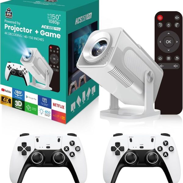 HCS350 Pro Projector 4K Android Smart Wi-fi Projector 4K Home Theater Projectors HD 4K 1080P Home Theater - 6 Month Warranty